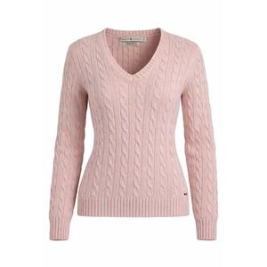 Vintage Tommy Hilfiger Pink Cable Knit Sweater M Y2K Preppy Hong Kong